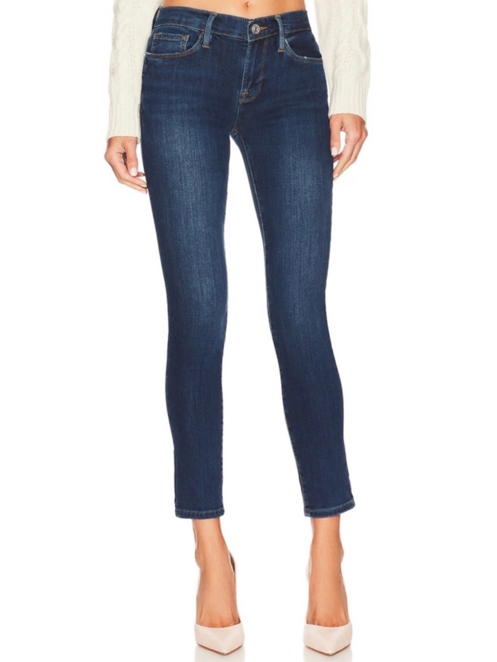 Frame Denim Dark Wash Skinny Jeans